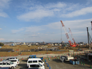 写真：工事現場の全体