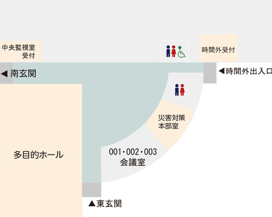 地下1階のフロアマップ
