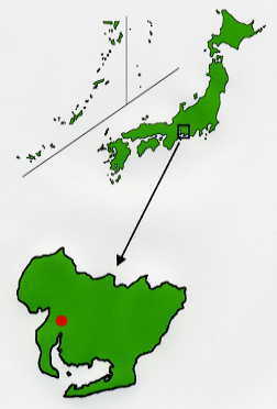 マップ：日本地図の中の大府市の位置