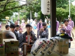 写真1：八幡社の祭り