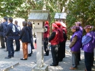 写真：森岡神社の式典