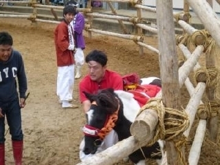 写真1：神明社の祭り