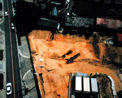 ガンジ山A古窯群を上空から見た写真