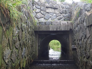 明神川逆水樋門写真