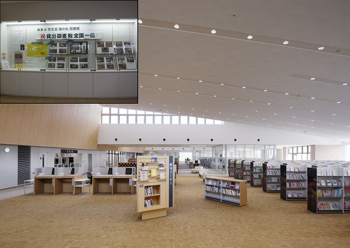 貸出し数日本一の図書館(7月撮影)