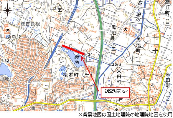 調査対象地の位置図