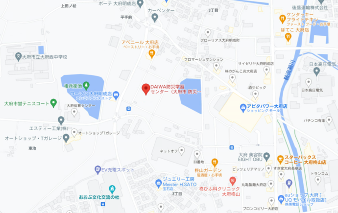 大府市消防署共長出張所　地図