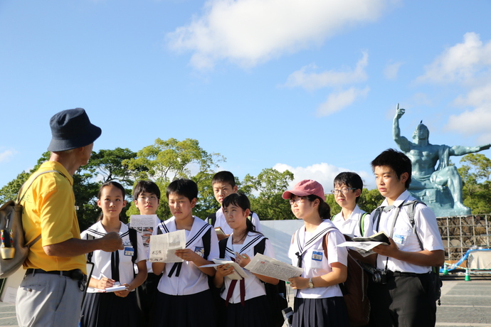 長崎での平和大使の様子