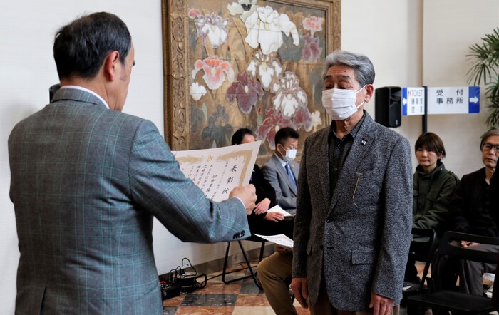 第40回大府市民美術展表彰式の様子