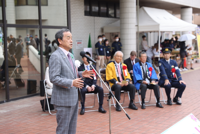 市長あいさつの様子