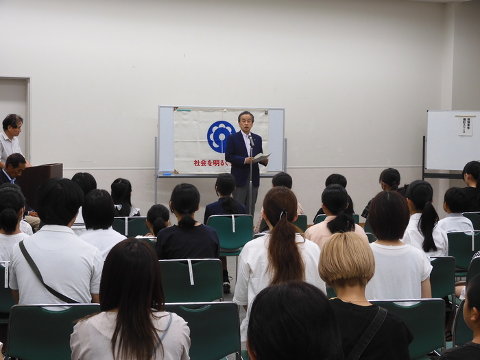 市長あいさつの様子