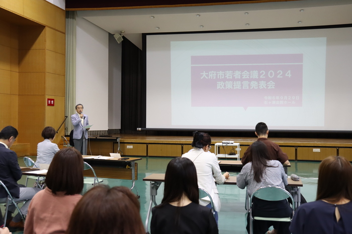 市長あいさつの様子
