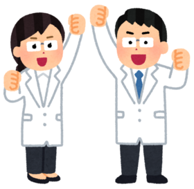 科学者のイラストです。