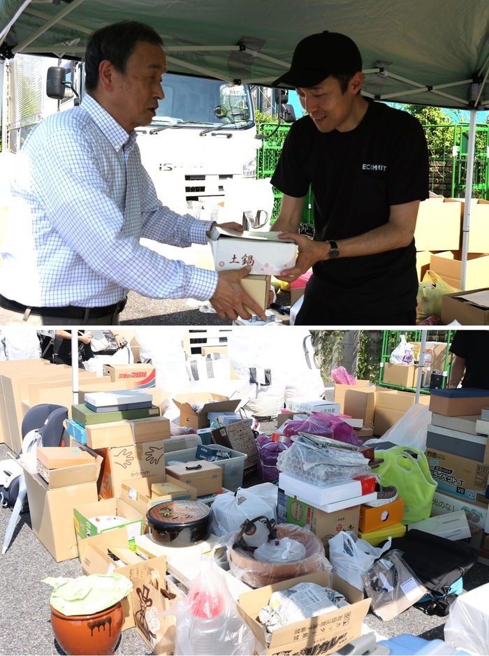 株式会社ECOMMITとの連携イベント リユース品試験回収の様子
