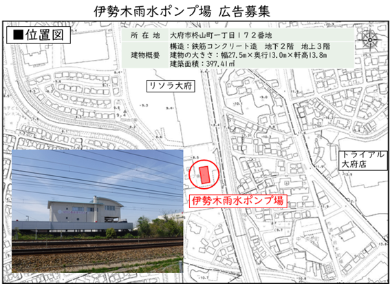 伊勢木雨水ポンプ場位置図