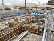 型枠の設置状況の写真