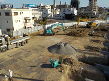 埋め戻しの状況写真