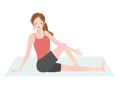 ピラティスのイラストです。