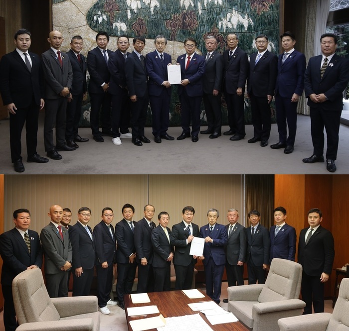 中部国際空港周辺地域の振興に関する要望活動の様子