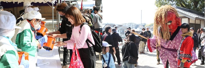 長草天神社例祭どぶろくまつりの様子