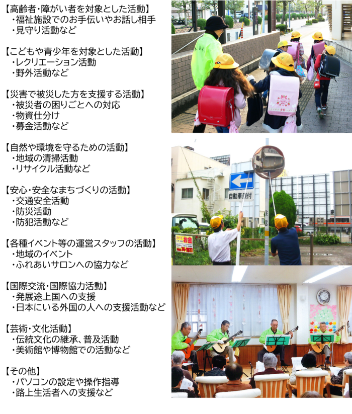 ボランティア活動の例