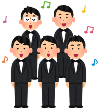 男声合唱のイラストです。