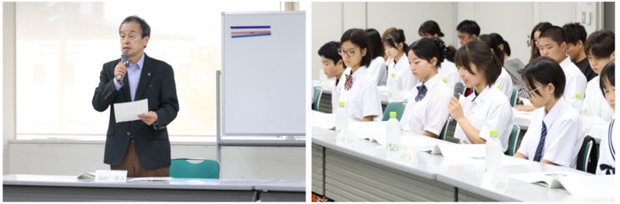 中学生平和大使派遣報告会の様子